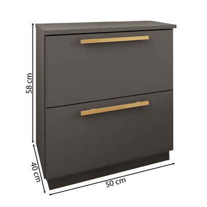 Mesa de Cabeceira Dubai 2 Gavetas Alasca - Panorama Móveis