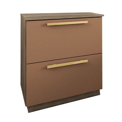 Mesa de Cabeceira Dubai 2 Gavetas Nature/Camarim - panorama Móveis