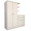 Guarda-Roupa Infantil com Cômoda Colorê 2 Portas 3 Gavetas Branco - Panorama Móveis