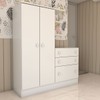 Guarda-Roupa Infantil com Cômoda Colorê 2 Portas 3 Gavetas Branco - Panorama Móveis