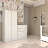 Guarda-Roupa Infantil com Cômoda Colorê 2 Portas 3 Gavetas Branco - Panorama Móveis
