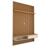 Painel para TV Até 60 Polegadas Home 1 Porta 140 Cm Nature Ripado/Off White - Panorama Móveis