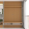 Painel para TV Até 60 Polegadas Home 1 Porta 140 Cm Nature Ripado/Off White - Panorama Móveis