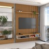 Painel para TV Até 60 Polegadas Home 1 Porta 140 Cm Nature Ripado/Off White - Panorama Móveis