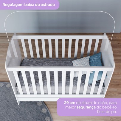 Quarto de Bebê Completo Bala de Menta 3 Portas 2 Gavetas Branco - Henn