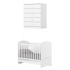 Quarto de Bebê Completo Bala de Menta 5 Gavetas Branco - Henn