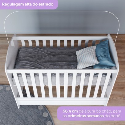 Quarto de Bebê Completo Bala de Menta 5 Gavetas Branco - Henn