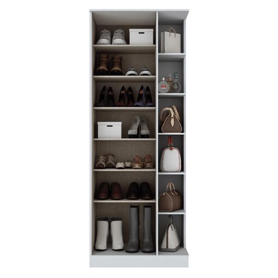 Sapateira Duetto 1 Porta Espelhada Branco Hp - Henn