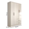 Guarda-Roupa Solteiro Paraná 4 Portas 2 Gavetas Branco - Panorama Móveis