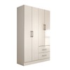 Guarda-Roupa Solteiro Paraná 4 Portas 2 Gavetas Branco - Panorama Móveis
