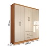 Guarda-Roupa Solteiro Bali 6 Portas 2 Gavetas Cinamomo/Off White - Panorama Móveis