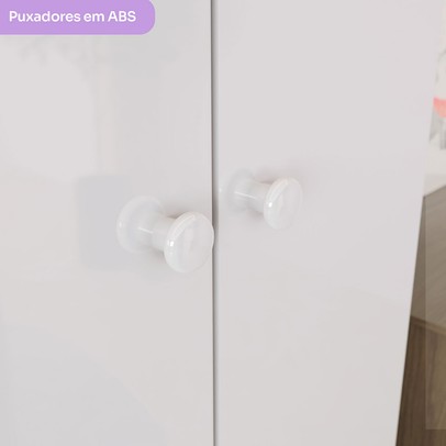 Quarto de Bebê Completo Labirinto 2 Portas 2 Gavetas Rústico/Branco - Henn