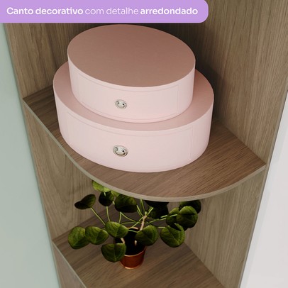 Quarto de Bebê Completo Labirinto 2 Portas 2 Gavetas Rústico/Branco - Henn