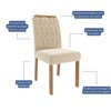 Mesa de Jantar 4 Lugares Louise Paola com Vidro Cinamomo/Off White/Nude - Cimol