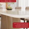 Mesa de Jantar 8 Lugares Olívia com Vidro Nature/Off White/Creme - Henn