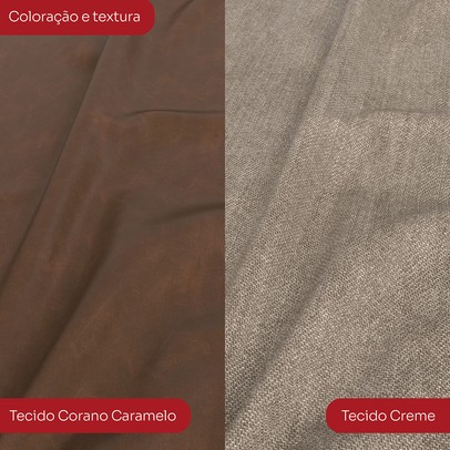 Mesa de Jantar 8 Lugares Olívia com Vidro Nature/Off White/Creme - Henn