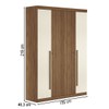 Guarda-Roupa Casal Loanda 4 Portas 2 Gavetas Ripado Flex Jatoba/Areia - Pnr Móveis