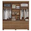 Guarda-Roupa Casal Marilena 6 Portas 9 Gavetas Jatoba - Pnr Móveis