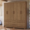Guarda-Roupa Casal Marilena 6 Portas 9 Gavetas Jatoba - Pnr Móveis