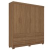 Guarda-Roupa Casal Marilena 6 Portas 9 Gavetas Jatoba - Pnr Móveis