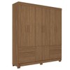 Guarda-Roupa Casal Leoni 8 Portas 4 Gavetas Jatoba - Pnr Móveis