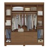 Guarda-Roupa Casal Pérola 6 Portas 4 Gavetas Jatoba - Pnr Móveis