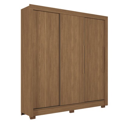 Guarda-Roupa Casal Palotina 3 Portas 2 Gavetas Jatoba - Pnr Móveis