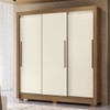 Guarda-Roupa Casal Palotina 3 Portas 2 Gavetas Jatoba/Areia - Pnr Móveis