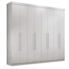 Guarda-Roupa Casal Key West 8 Portas 4 Gavetas Branco - Pnr Móveis