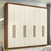 Guarda-Roupa Casal Key West 8 Portas 4 Gavetas Jatoba/Areia - Pnr Móveis