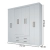 Guarda-Roupa Casal Barbados 8 Portas 4 Gavetas Branco - Pnr Móveis