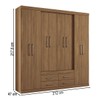 Guarda-Roupa Casal Barbados 8 Portas 4 Gavetas Jatoba - Pnr Móveis