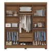 Guarda-Roupa Casal Ampére 6 Portas 2 Gavetas Jatoba - Pnr Móveis