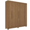 Guarda-Roupa Casal Ampére 6 Portas 2 Gavetas Jatoba - Pnr Móveis