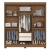 Guarda-Roupa Casal Ampére 6 Portas 2 Gavetas Jatoba/Areia - Pnr Móveis