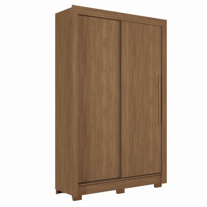 Guarda-Roupa Solteiro Jardins 2 Portas 2 Gavetas Jatoba - Pnr Móveis