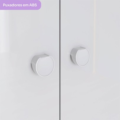 Quarto de Bebê Completo Bala de Menta 3 Portas 2 Gavetas Rústico/Branco - Henn