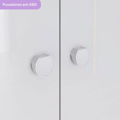 Quarto de Bebê Completo Bala de Menta 5 Gavetas Rústico/Branco - Henn