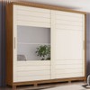 Guarda-Roupa Casal Cayman 2 Portas 6 Gavetas 100% Mdf Nature/ Off White - Henn