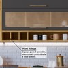 Armário de Cozinha Modulada com Balcão e Tampo 12 Portas 4 Gavetas ágata 100% Mdf Vidro Reflecta Amêndoa/Chumbo - Pnr Móveis