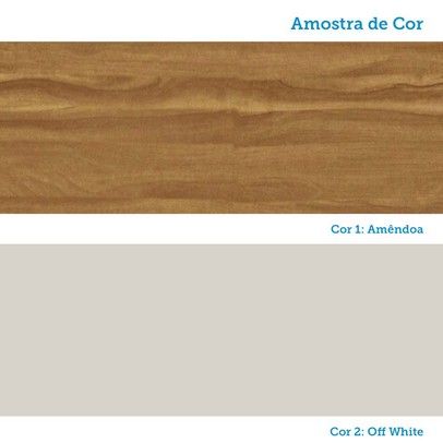 Armário de Cozinha Canto com Balcão e Tampo 14 Portas 4 Gavetas Pérola 100% Mdf Vidro Reflecta Amêndoa/White - Pnr Móveis