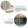 Armário de Cozinha com Balcão e Tampo 13 Portas 3 Gavetas Pérola Plus com Prateleiras 100% Mdf Vidro Reflecta Amêndoa/Off White - Pnr Móveis