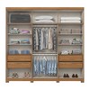 Guarda-Roupa Casal Pétrus 6 Portas 4 Gavetas com Espelho 100% Mdf Nature/Off White - Henn