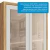 Armário de Cozinha Modulada com Balcão com Tampo 13 Portas 3 Gavetas Pérola Premium 100% Mdf Vidro Reflecta Amêndoa/Off White - Pnr Móveis