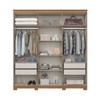 Guarda-Roupa Casal ávila 6 Portas 4 Gavetas com Espelho Nature/Off White - Henn
