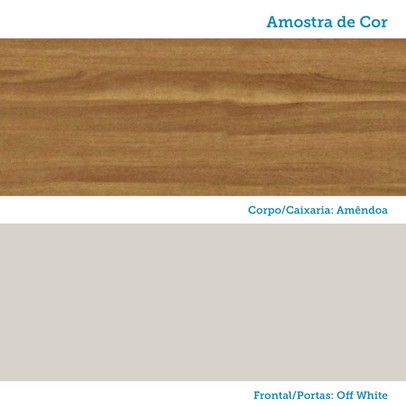 Armário de Cozinha Modulada com Balcão e Tampo 16 Portas 5 Gavetas Pérola Premium 100% Mdf Vidro Reflecta Amêndoa/Off White - Pnr Móveis