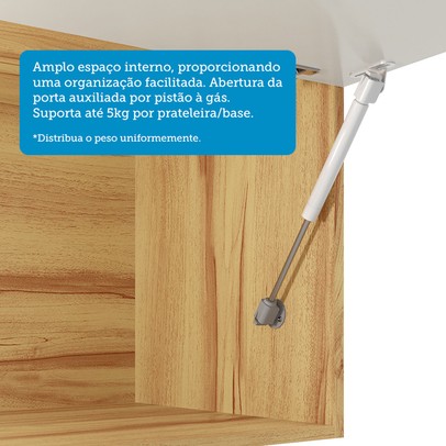 Armário de Cozinha Modulada com Balcão e Tampo 16 Portas 5 Gavetas Pérola Premium 100% Mdf Vidro Reflecta Amêndoa/Off White - Pnr Móveis