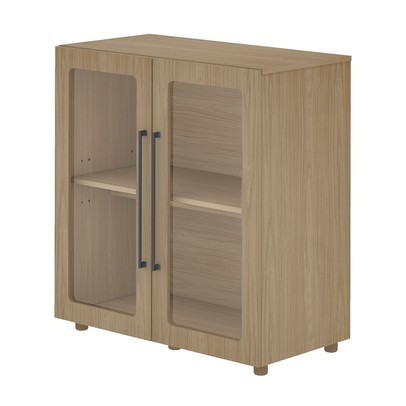 Balcão Buffet Mia 2 Portas com Vidro 100% Mdf Riveira - Artely Móveis