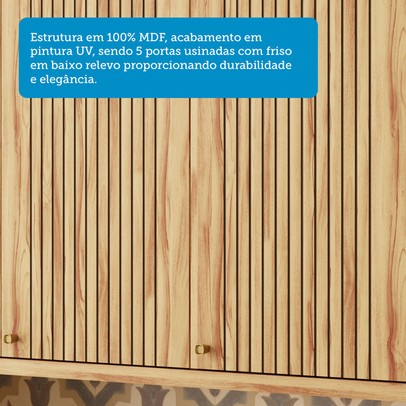 Armário de Cozinha Modulada com Balcão e Tampo 13 Portas 3 Gavetas Nice Fresado 100% Mdf Amêndoa/Off White - Pnr Móveis