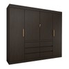 Guarda-Roupa Casal Luxúria 4 Portas 6 Gavetas ébano - Panorama Móveis